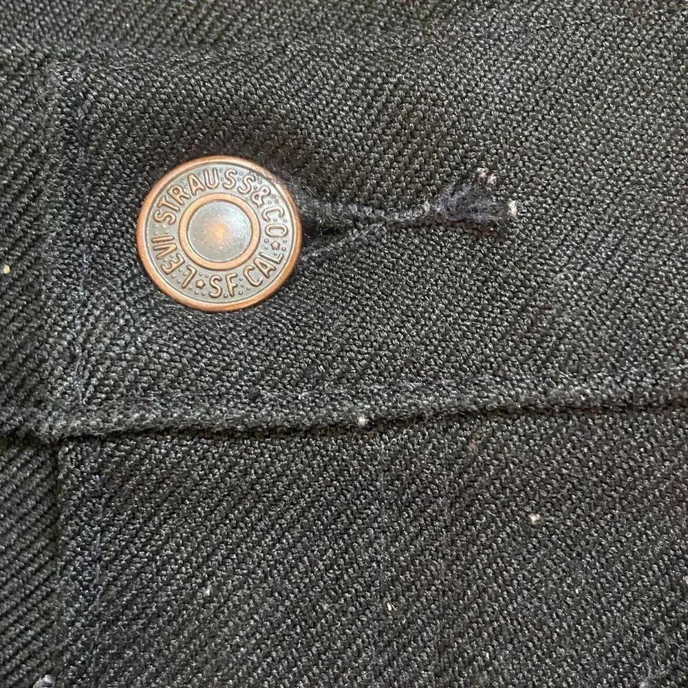 Levi's Black Pants Dress Men’s with Copped Button Size 40 Jeans